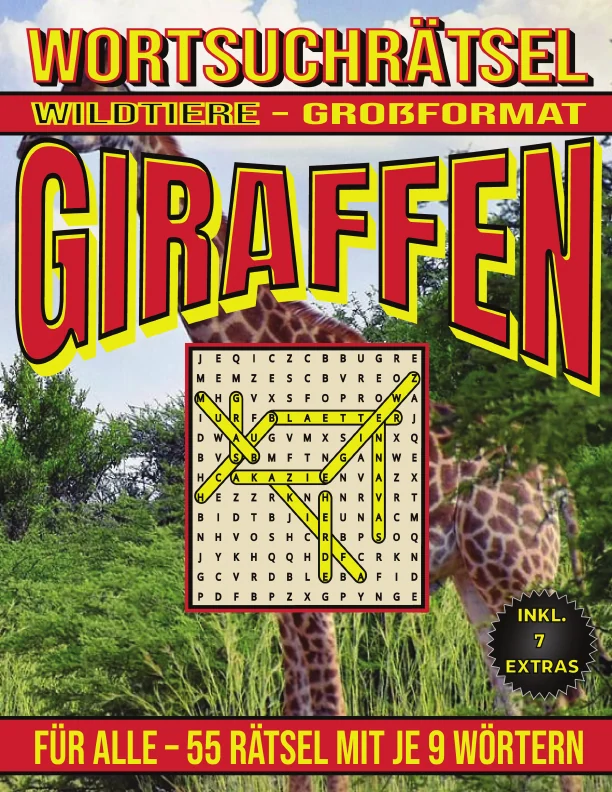 Cover von Giraffen – Wortsuchrätsel