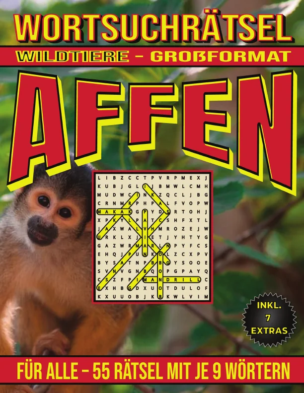 Cover von Affen – Wortsuchrätsel