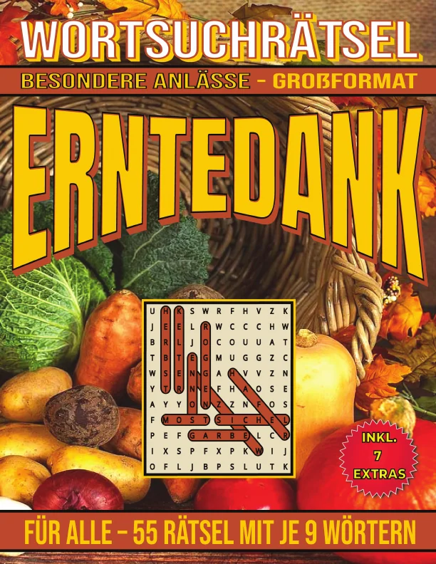 Cover von Erntedank - Wortsuchrätsel