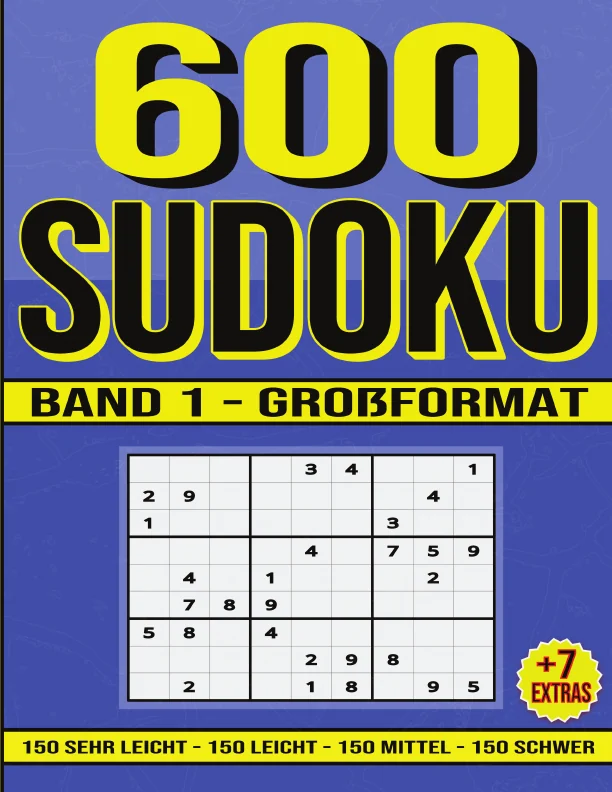 Cover von 600 Sudoku mit steigendem Schwierigkeitsgrad - Band 1