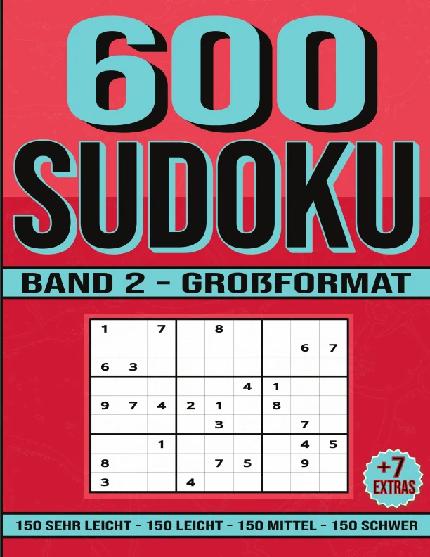 Cover von 600 Sudoku mit steigendem Schwierigkeitsgrad - Band 2