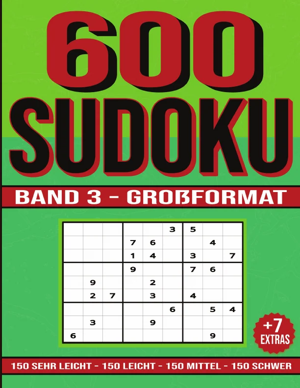 Cover von 600 Sudoku mit steigendem Schwierigkeitsgrad - Band 3