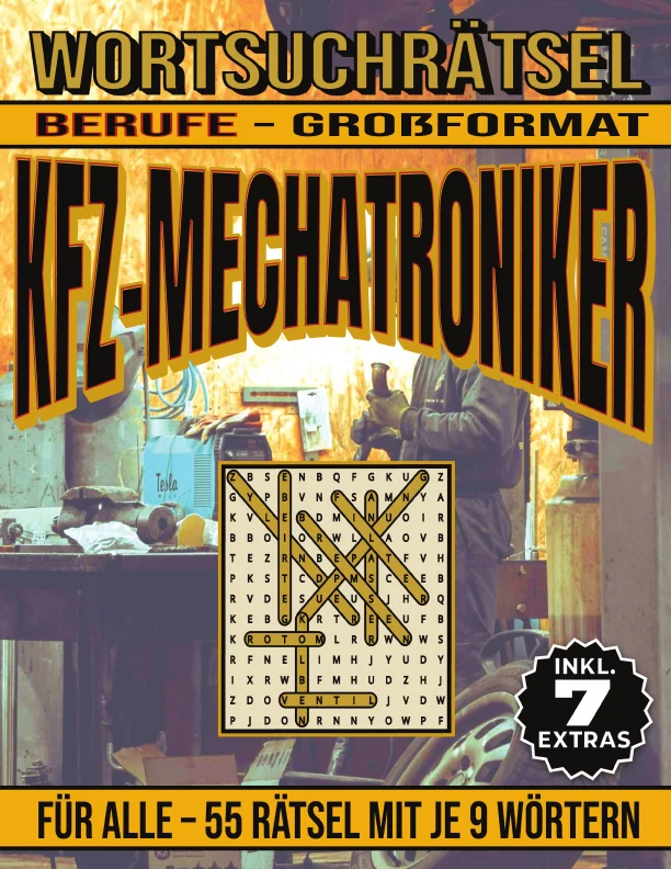 Cover von KFZ-Mechatroniker – Wortsuchrätsel