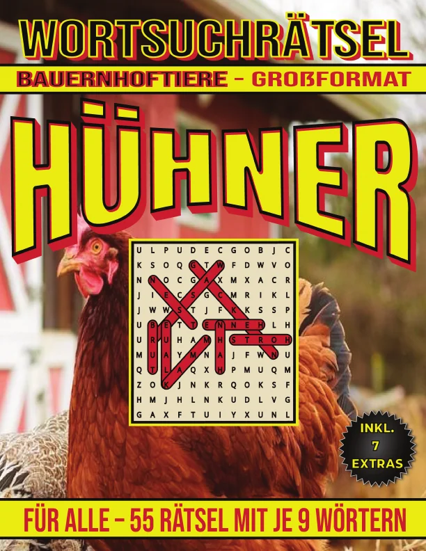 Cover von Hühner – Wortsuchrätsel