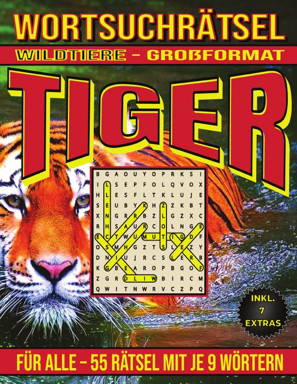 Cover von Tiger – Wortsuchrätsel