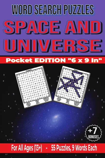 Cover of Space and Universe - Word Search Puzzles - Pocket