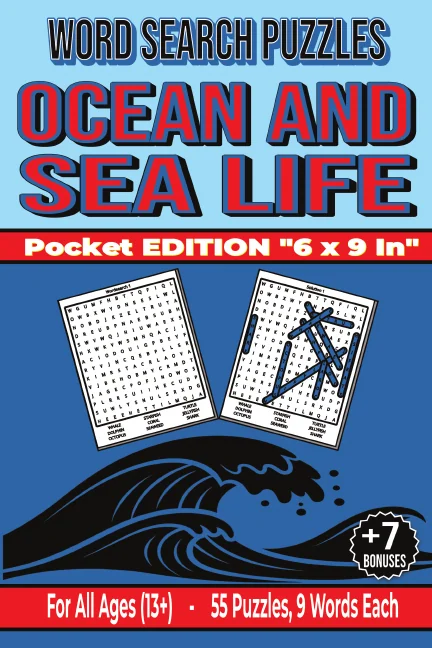 Cover of Ocean and Sea Life - Word Search Puzzles - Pocket