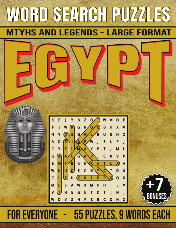 Cover of Egypt Myths and Legends - Word Search Puzzles