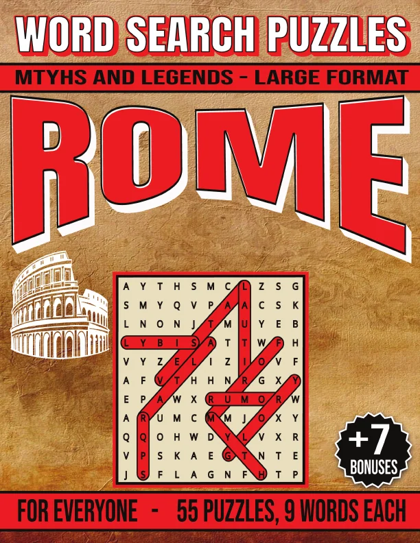 Cover of Rome Myths and Legends - Word Search Puzzles