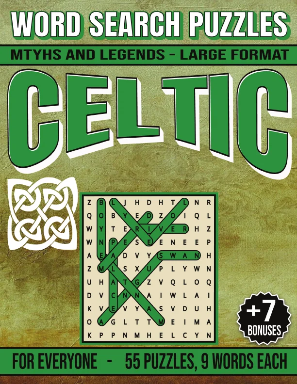 Cover of Celtic Myths and Legends - Word Search Puzzles