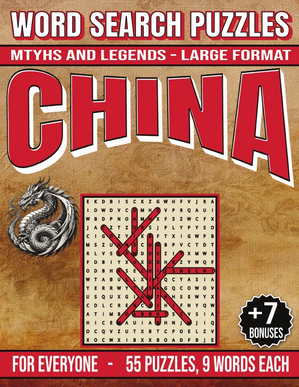 Cover of China Myths and Legends - Word Search Puzzles