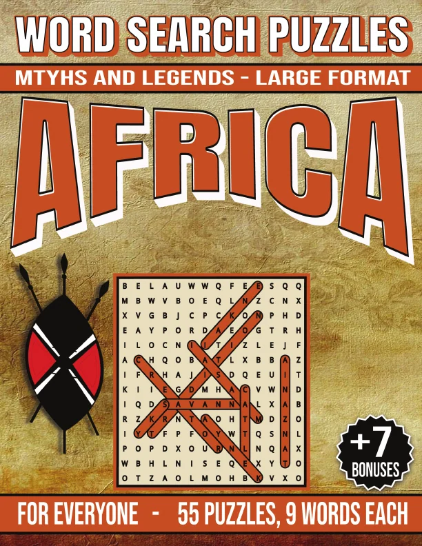 Cover of Africa Myths and Legends - Word Search Puzzles