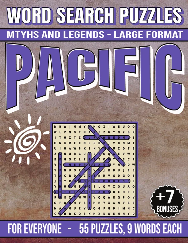 Cover of Pacific Myths and Legends - Word Search Puzzles