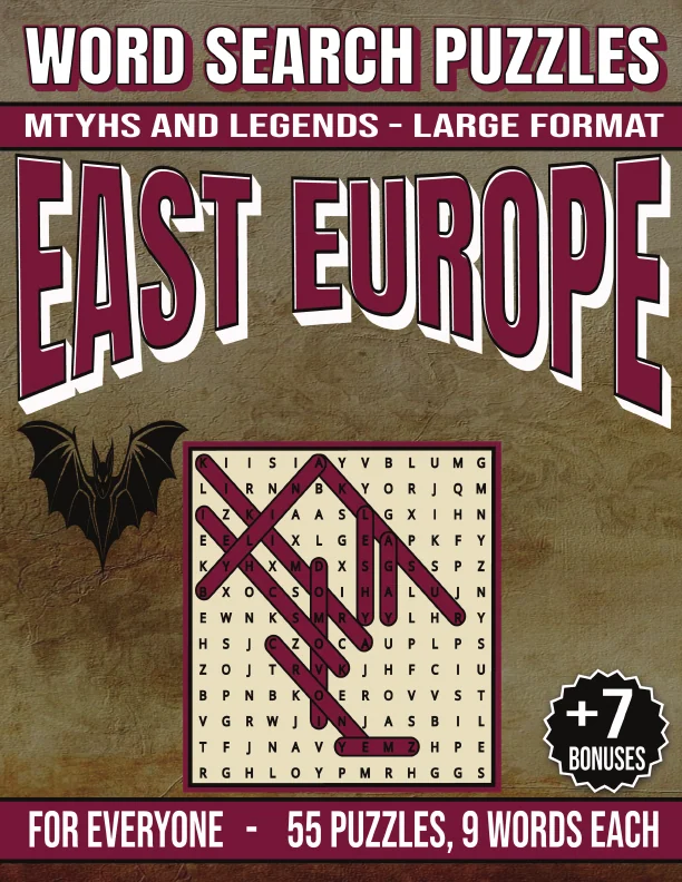 Cover of East Europe Myths and Legends - Word Search Puzzles