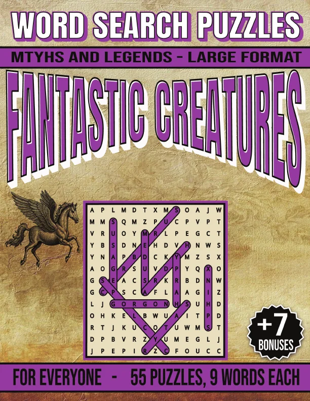Cover of Fantastic Creatures Myths and Legends - Word Search Puzzles