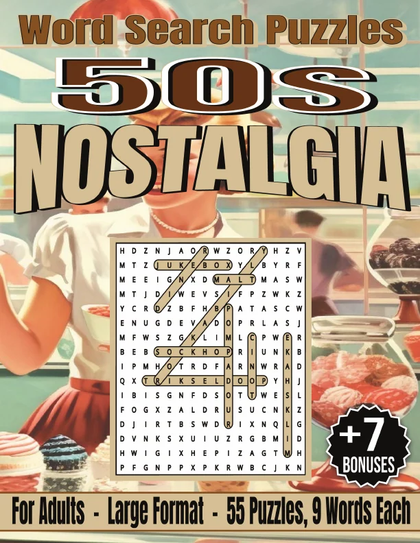 Cover of 50s Nostalgia - Word Search