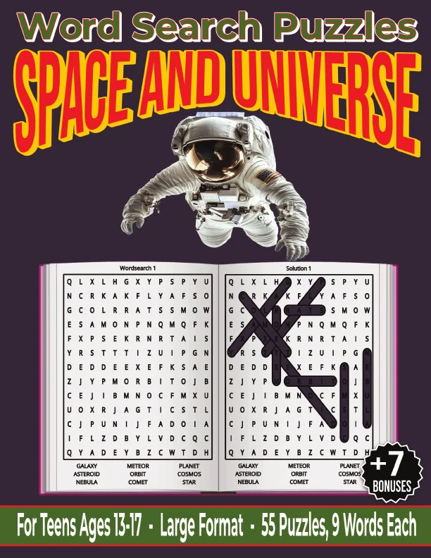 Cover of Space and Universe - Word Search Puzzles