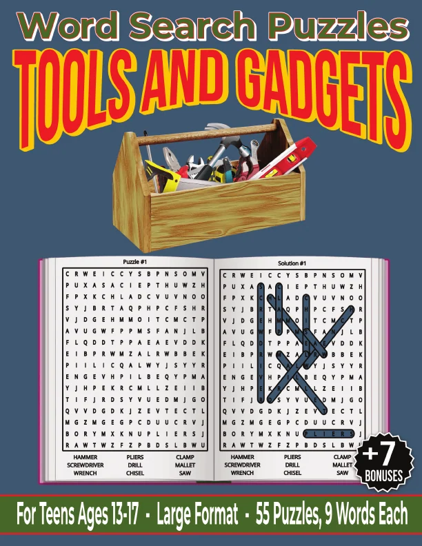 Cover of Tools and Gadgets - Word Search Puzzles