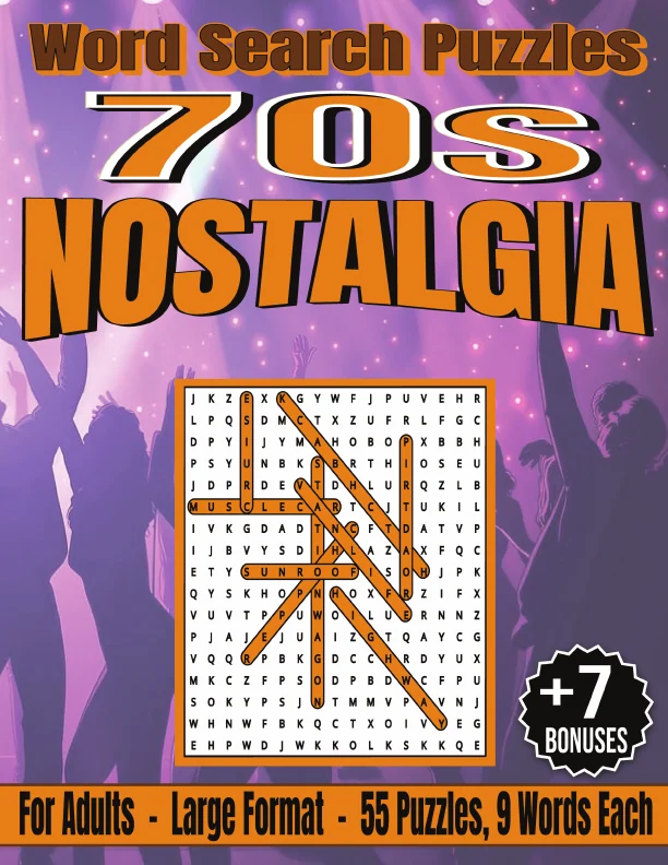 Cover of 70s Nostalgia - Word Search