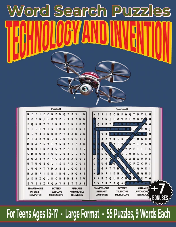 Cover of Technology and Inventions - Word Search Puzzles