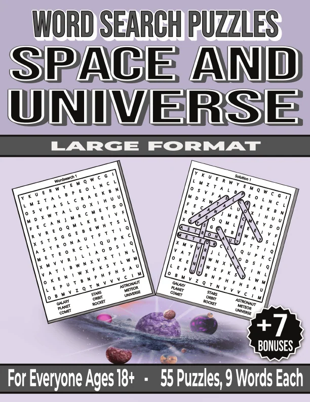 Cover of Space and Universe - Word Search Puzzles
