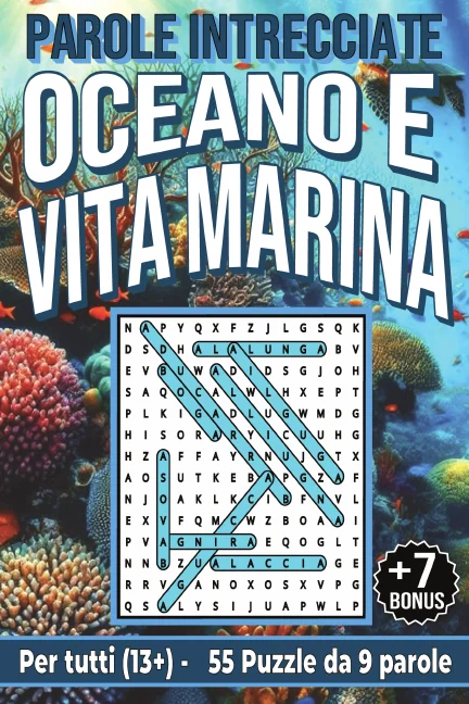 Copertina di Oceano e Vita Marina - Parole Intrecciate per tutti(13+)