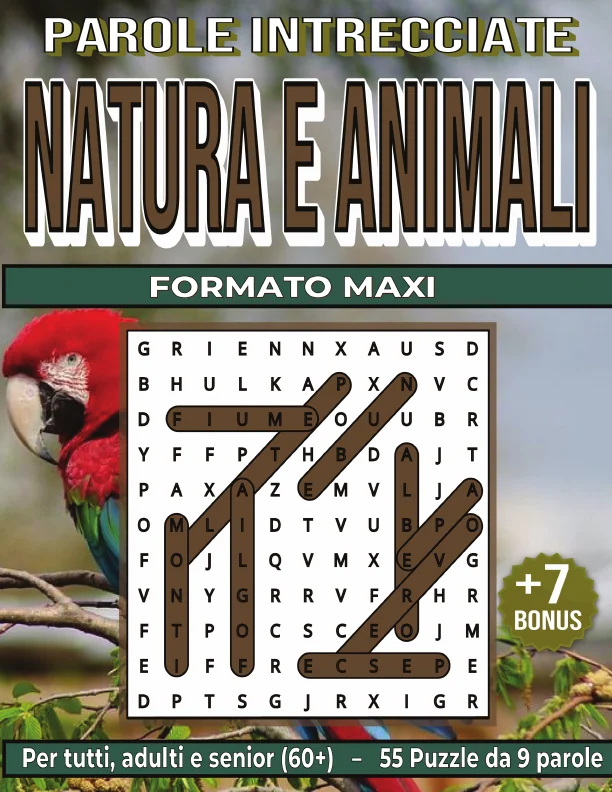 Copertina di Parole Intrecciate "Natura e Animali" per tutti, adulti e senior(60+)