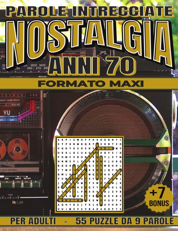 Copertina di Nostalgia anni 70 - Parole Intrecciate formato Maxi