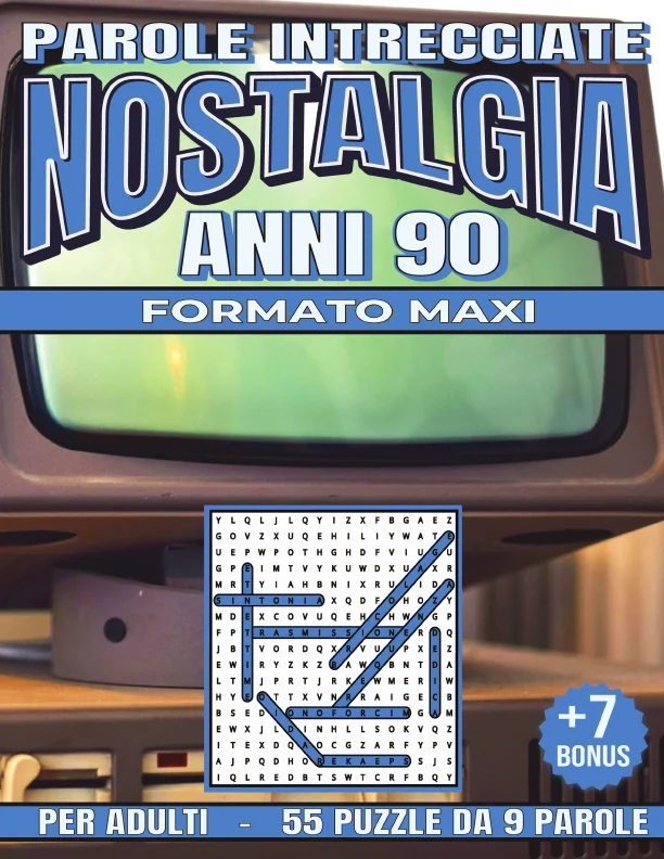 Copertina di Nostalgia anni 90 - Parole Intrecciate formato Maxi