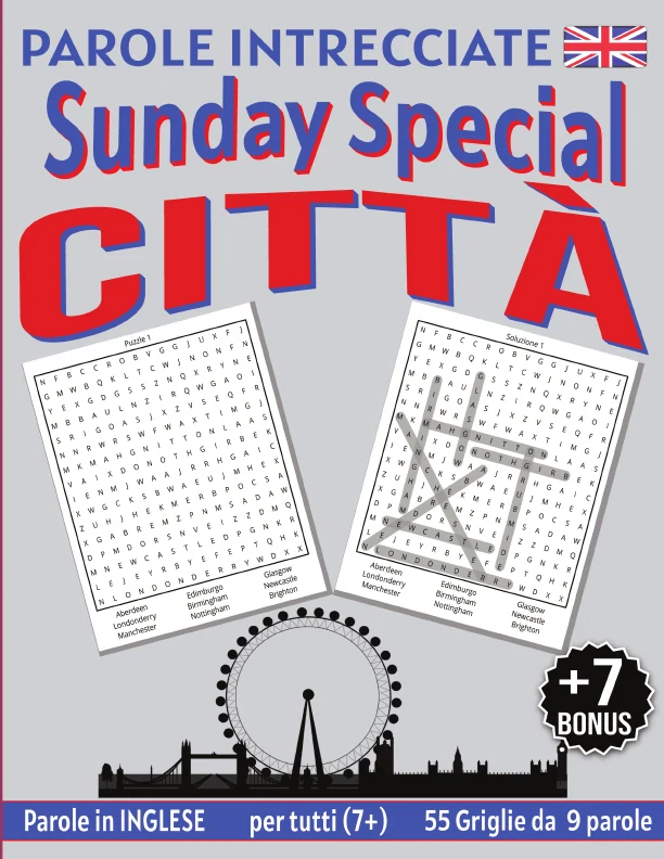 Copertina di Parole Intrecciate "Sunday Special" in Inglese (7+) – Città
