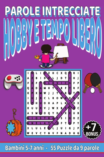 Copertina di Parole Crociate per Bambini da 5-7 Anni