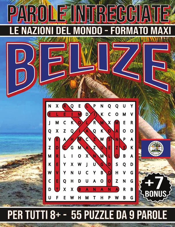 Copertina di Belize – Giochi di Parole Educativi (8+) | Parole Intrecciate