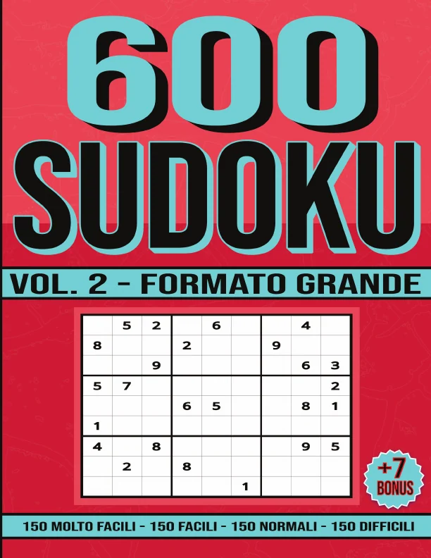 Copertina di 600 Sudoku a difficoltà progressiva - Vol.2