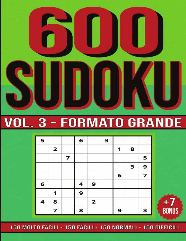 Copertina di 600 Sudoku a difficoltà progressiva - Vol.3