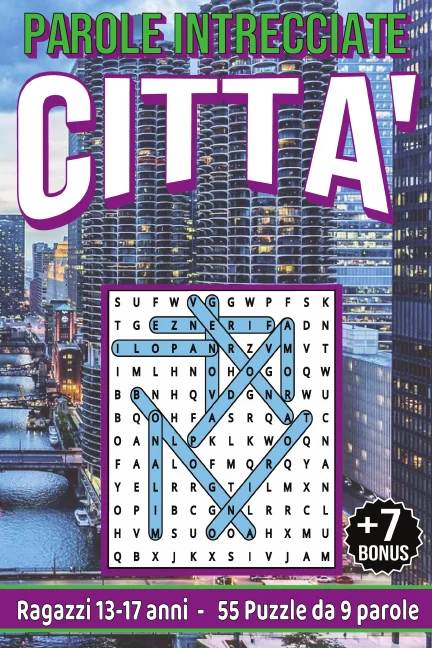 Copertina di Parole Crociate "Città" per ragazzi da 13-17 anni