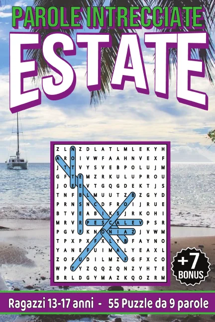 Copertina di Parole Crociate "Estate" per ragazzi da 13-17 anni