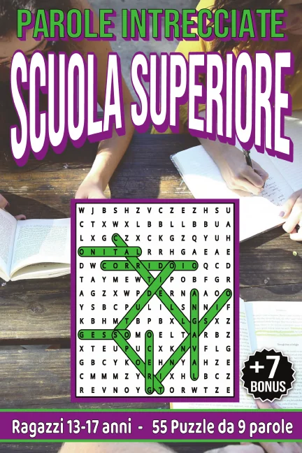 Copertina di Parole Intrecciate "Scuola Superiore" per ragazzi da 13-17 anni