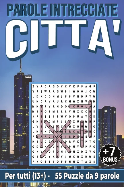 Copertina di Parole Intrecciate "Città" per tutte le età (13+)